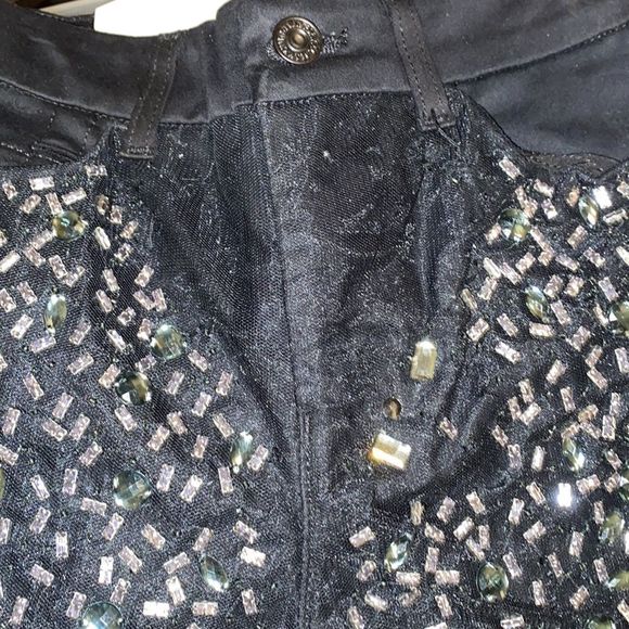 7 For All Mankind Embellished Jeans in Stretch Den - Picture 4 of 11